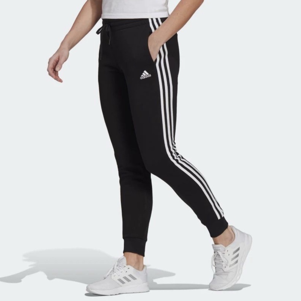 Adidas Women Essentials Fleece 3 Stripes Pants (Size: S)